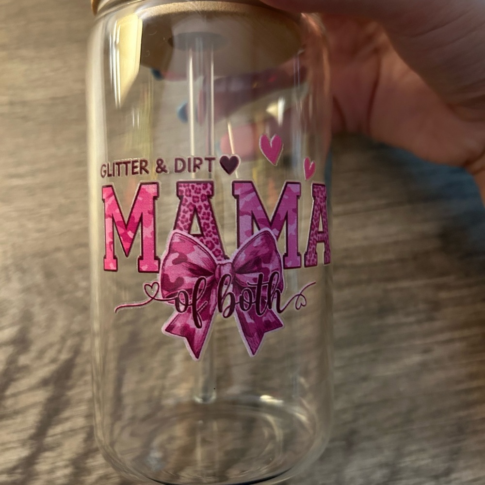 Mama Glitter & Dirt Pink Tumbler